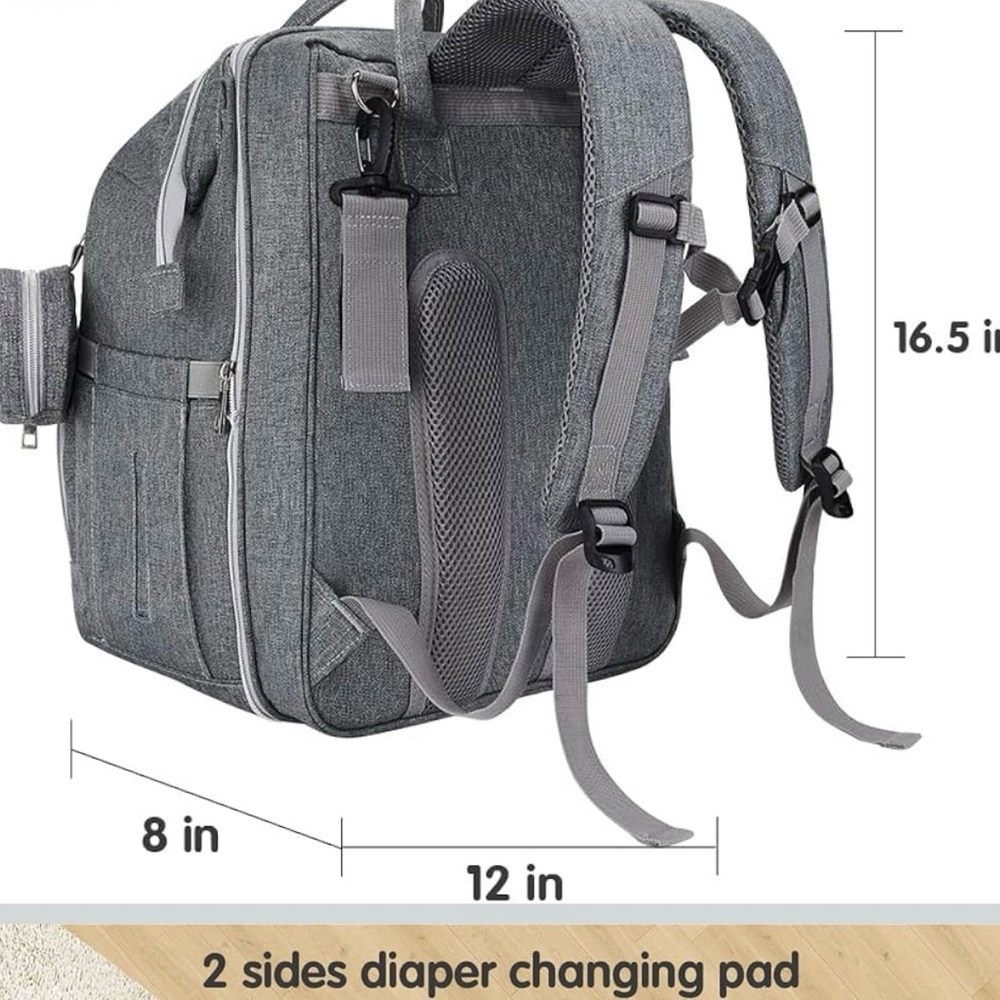 DERJUNSTAR Diaper Bag Backpack – Large Capacity Baby Diaper Bag